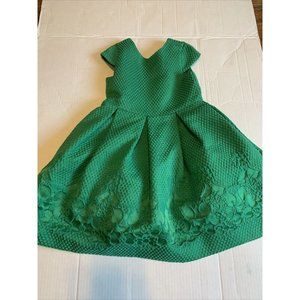 Janie & Jack EVERGREEN CASTLE 3 Dot Jacquard Dress Emerald Beautiful